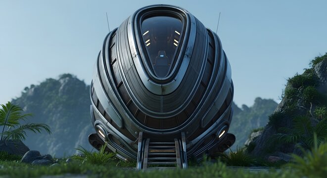 Futuristic Pod Transport - Sci-Fi Concept Art