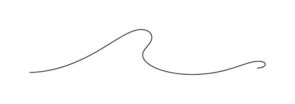 "Slow Looking". Minimalistic one-line drawing a single calm line placed deliberately to encourage lingering