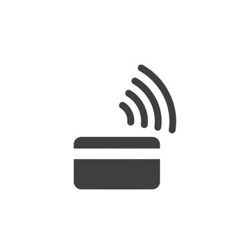Contactless payment technology symbol.