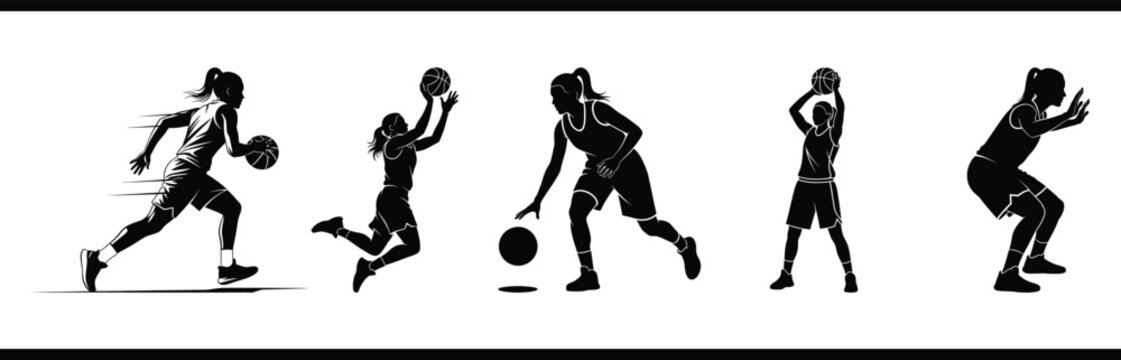 Australian rules football players in dynamic action sequence