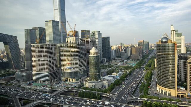 Beijing city skyline from a high vantage point 