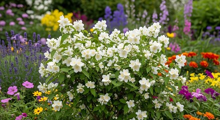 Obraz premium Vibrant colorful flowers in garden.