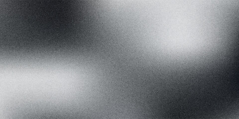 Obraz premium Gray gradient grain texture background gray black white monochrome smooth grainy backdrop design copy space vector illustration eps 10