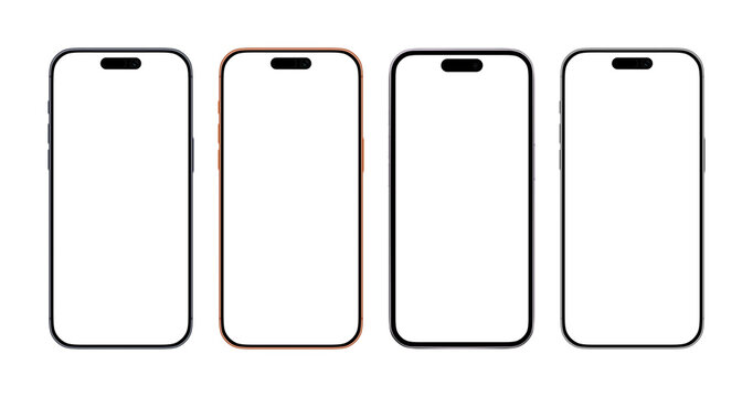 Mobile phone premium png digital device for make mockup