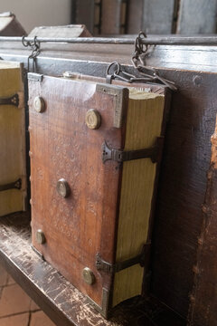 old books in library Zutphen, Holland
