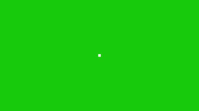 Green check mark and red cross mark pop-up animation on green screen background, chroma key