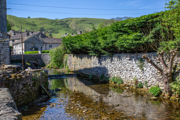 Obraz premium Castleton village in the Derbyshire peak district. Derbyshire UK.
