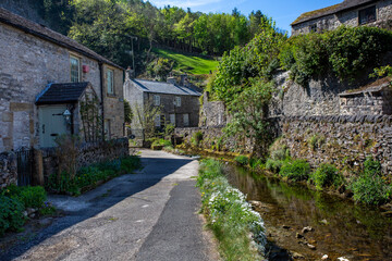 Fototapeta premium Castleton village in the Derbyshire peak district. Derbyshire UK.