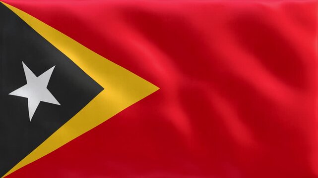 East_Timor_National_Flag_Waving_Seamless_Loop_4k