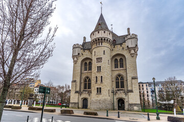 Obraz premium Halle Gate Medieval Monument in Brussels Belgium