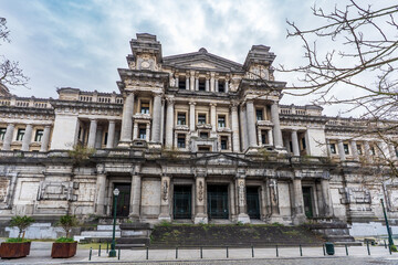 Obraz premium Majestic Facade of the Palace of Justice in Brussels Belgium