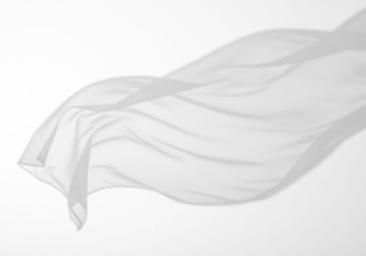 light effect shadow overlay abstract wave fabric curtain drape realistic sunlight transparent