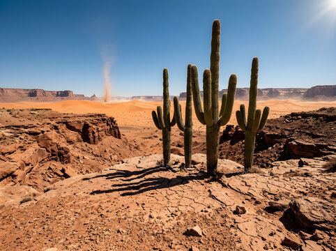 Desert with Dust Devil