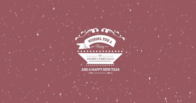 Animation of christmas greetings text over christmas decorations