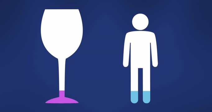 Animation of computer circuit board over red arrow and olives