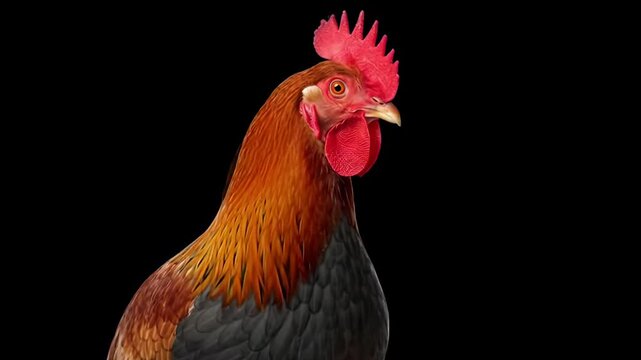 Transformation of different breeds of chickens and roosters showcasing their unique features over time
