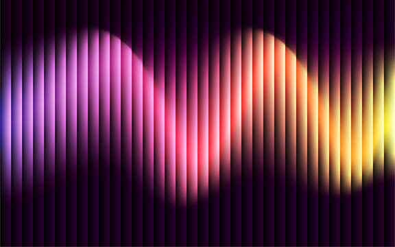 Abstract neon glowing vertical lines background for digital design.