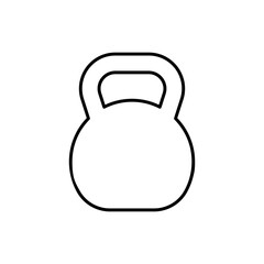 Fototapeta premium Kettlebell Icon Outline. Fitness and Workout Symbol Isolated on Transparent Background for App, Web, and Graphic Design. Vector Illustration