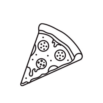 A slice of pepperoni pizza.