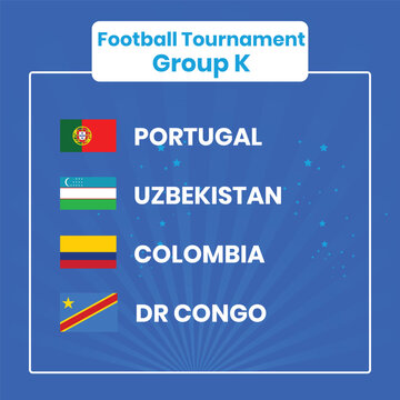 Group k tournament bracket portugal uzbekistan colombia and dr congo compete