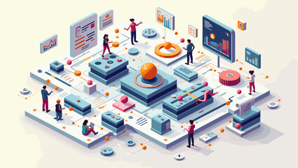 A person stands on a white platform with a toy, evoking a sense of playfulness and simplicity. © nayra