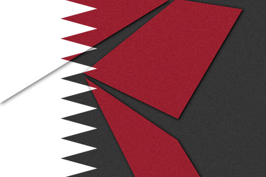Abstract Geometric Design Featuring Qatari National Colors in a Modern Layered Composition with Zigzag Patterns and Textured Surfaces