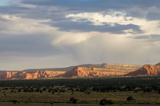 Dramatic sky over Continental Divide landscape in American Southwest