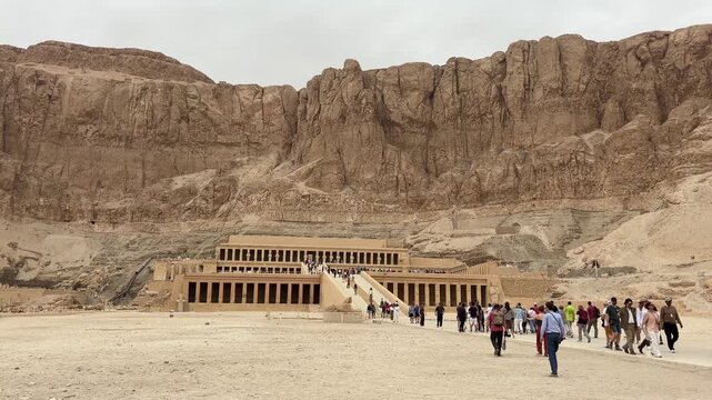 A view from the Temple of Hatshepsut in Luxor, Egypt. It is one of the most visited temples in the country.