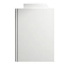 Fototapeta premium A white notepad with a sheet of paper sticking out on isolated transparent background