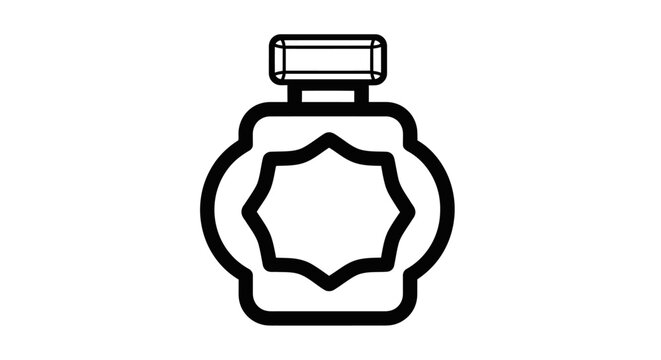 Simple perfume bottle line icon.