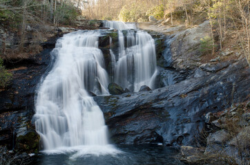 Obraz premium Bald River Falls in winter 