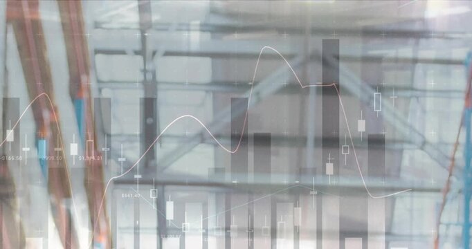 Animation of data processing over cityscape