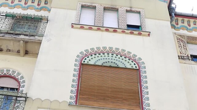 Architectural Detail of Secession Style Window and Facade