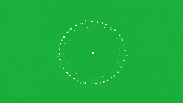 Green Background with White Dotted Circle