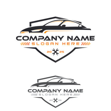 Professional modern shield emblem automotive logo template design