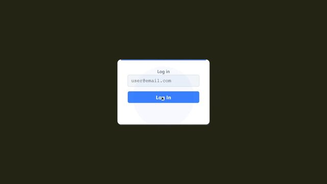 Log In Screen Animation | Modern UI Login Interface