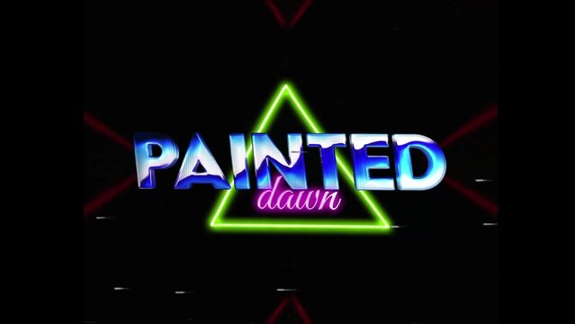 80s Retro Synthwave Neon Text Opener Intro 18 | Cyberpunk VHS Glitch Title Animation & Effects