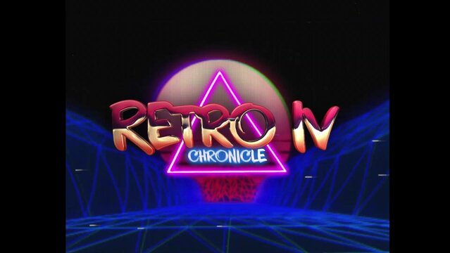 80s Retro Synthwave Neon Text Opener Intro 35 | Cyberpunk VHS Glitch Title Animation & Effects