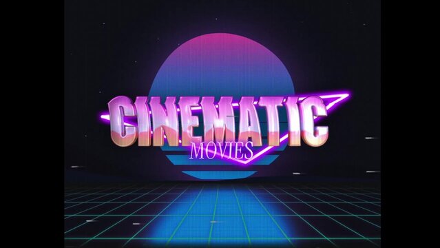 80s Retro Synthwave Neon Text Opener Intro 49 | Cyberpunk VHS Glitch Title Animation & Effects