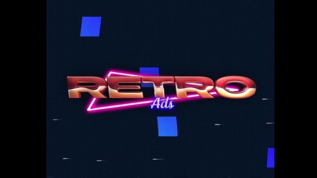 80s Retro Synthwave Neon Text Opener Intro 74 | Cyberpunk VHS Glitch Title Animation & Effects