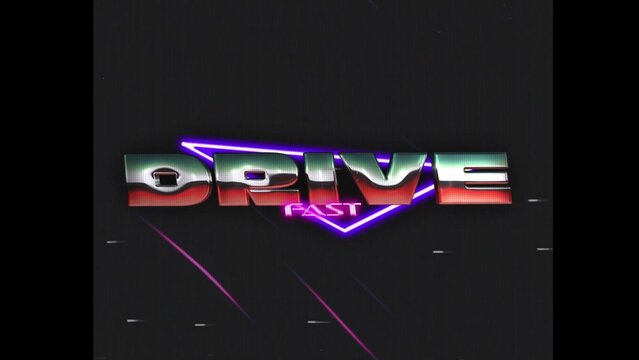 80s Retro Synthwave Neon Text Opener Intro 87 | Cyberpunk VHS Glitch Title Animation & Effects
