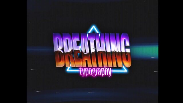 80s Retro Synthwave Neon Text Opener Intro 101 | Cyberpunk VHS Glitch Title Animation & Effects