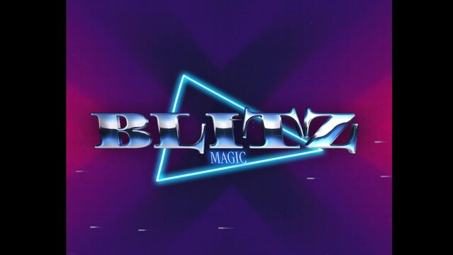 80s Retro Synthwave Neon Text Opener Intro 135 | Cyberpunk VHS Glitch Title Animation & Effects