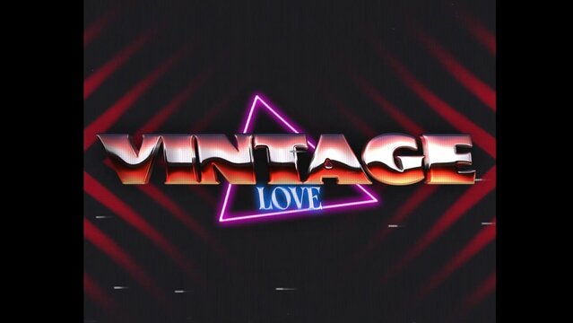 80s Retro Synthwave Neon Text Opener Intro 136 | Cyberpunk VHS Glitch Title Animation & Effects