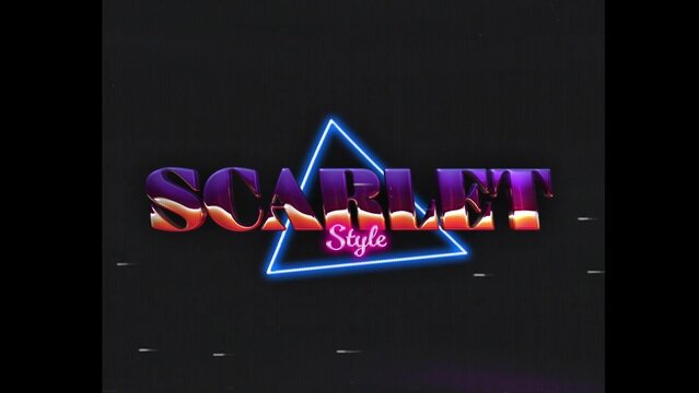 80s Retro Synthwave Neon Text Opener Intro 145 | Cyberpunk VHS Glitch Title Animation & Effects