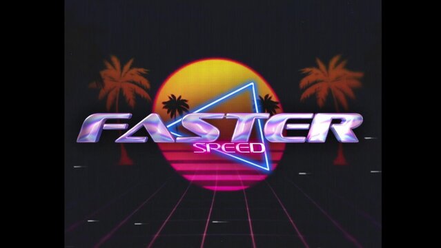 80s Retro Synthwave Neon Text Opener Intro 151 | Cyberpunk VHS Glitch Title Animation & Effects