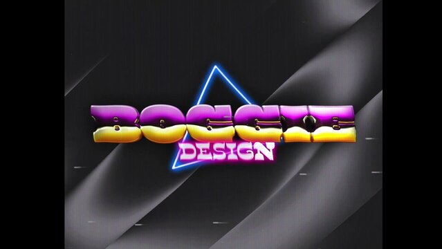 80s Retro Synthwave Neon Text Opener Intro 152 | Cyberpunk VHS Glitch Title Animation & Effects