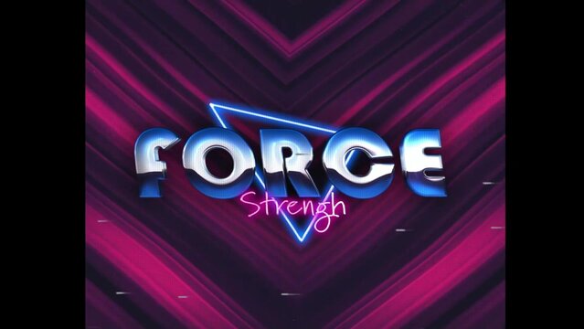80s Retro Synthwave Neon Text Opener Intro 156 | Cyberpunk VHS Glitch Title Animation & Effects