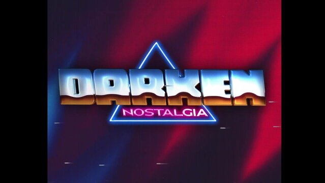80s Retro Synthwave Neon Text Opener Intro 158 | Cyberpunk VHS Glitch Title Animation & Effects