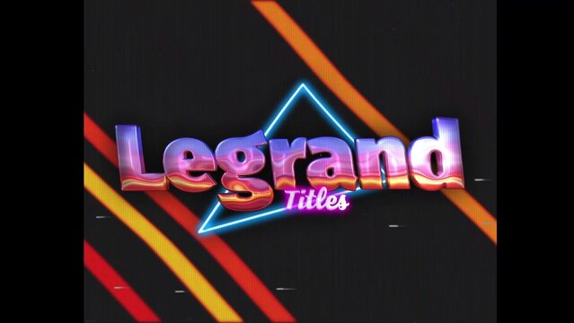 80s Retro Synthwave Neon Text Opener Intro 184 | Cyberpunk VHS Glitch Title Animation & Effects